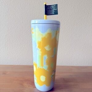 💙Starbucks Spring 2025 abstract floral hot/ cold tumbler 24 oz. NWT